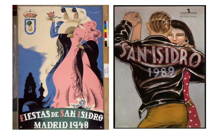 dos carteles antiguos de san isidro de 1948 y 1989